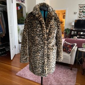 Leopard Faux Fur Coat